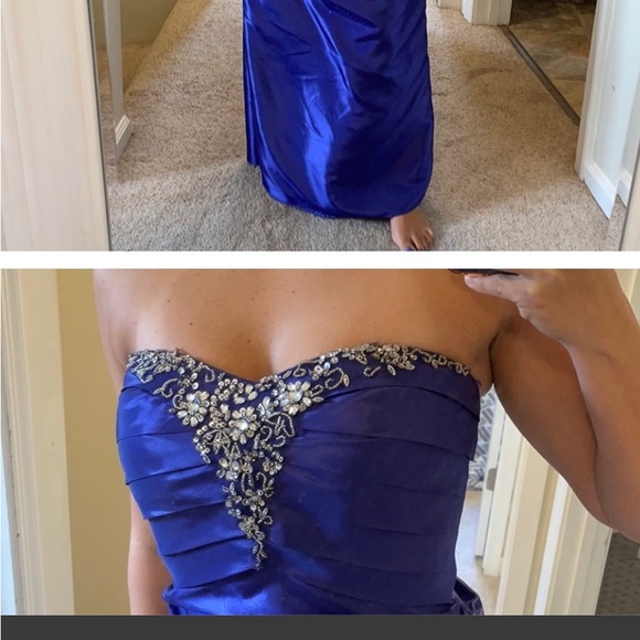 Onyx Nite Beautiful strapless dress homecoming prom gala formal gown 6 - Picture 5 of 10